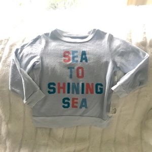 NWT 2T Sol Angeles Sea To Shining Sea Sweatshirt